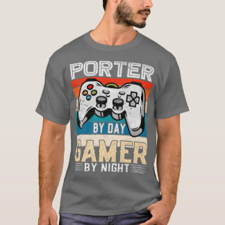 Video-Gamer-Fans von "Porter by Day" Ret T-Shirt