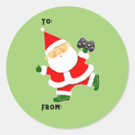 Video Gamer Holiday-Geschenkartikel Runder Aufkleber