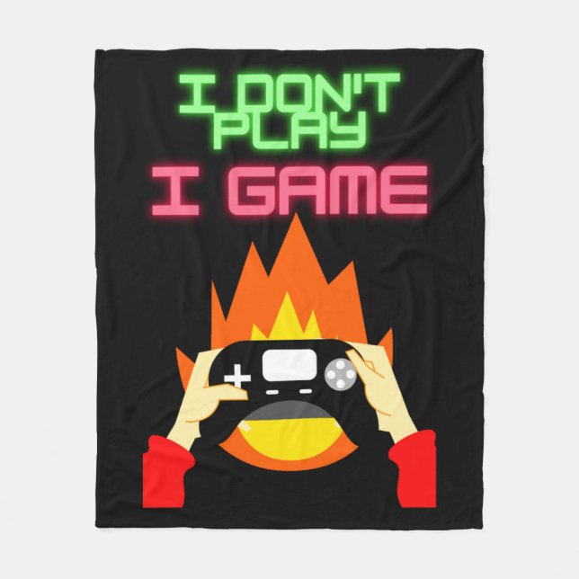 Video-Gamer: Ich spiele kein Spiel Fleecedecke (Vorderseite)