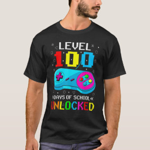 Video Gamer Level 100 Tage der Schule bis zum 100. T-Shirt
