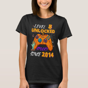 Video Gamer Level 8 Unlock 8. Geburtstag Spooky S T-Shirt