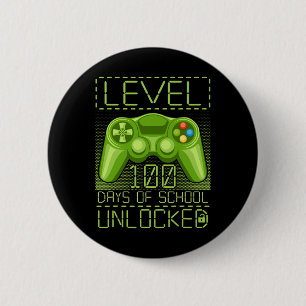 Video Gamer Student 100. Tag 100 Tage der Schule T Button