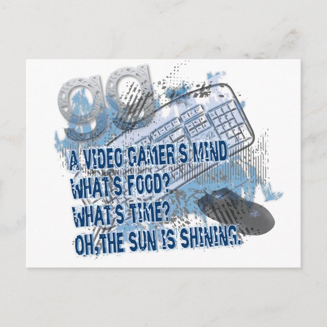 Video Gamers Mind - GG - Tastatur - Maus Postkarte (Vorderseite)