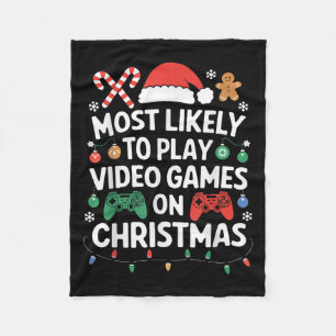 Video Games Christmas Gaming Controller Boys Kinde Fleecedecke