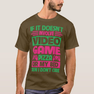 Video Games Girls Women Gamer Pizza Fans Geburtsta T-Shirt