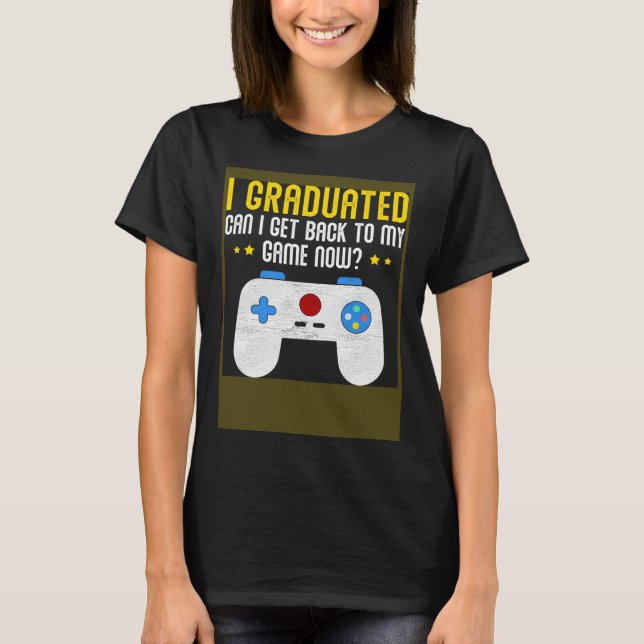 Video Games Graduation  Gamer T-Shirt (Vorderseite)