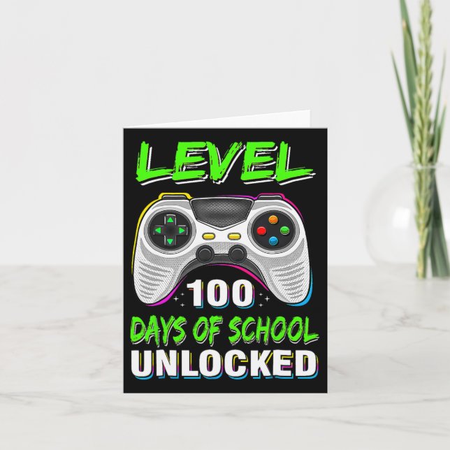 Video Games Level 100 Days of School Unlocks Karte (Vorderseite)