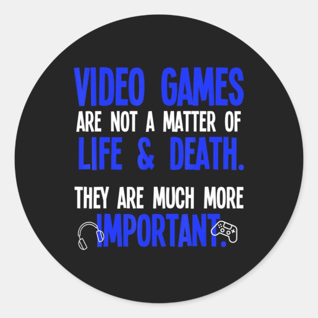 Video Games Spaß PC Console Gamer Geek 1 Runder Aufkleber (Vorderseite)