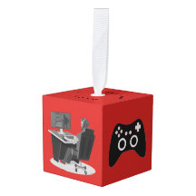 Video Gaming Design Cube Ornament