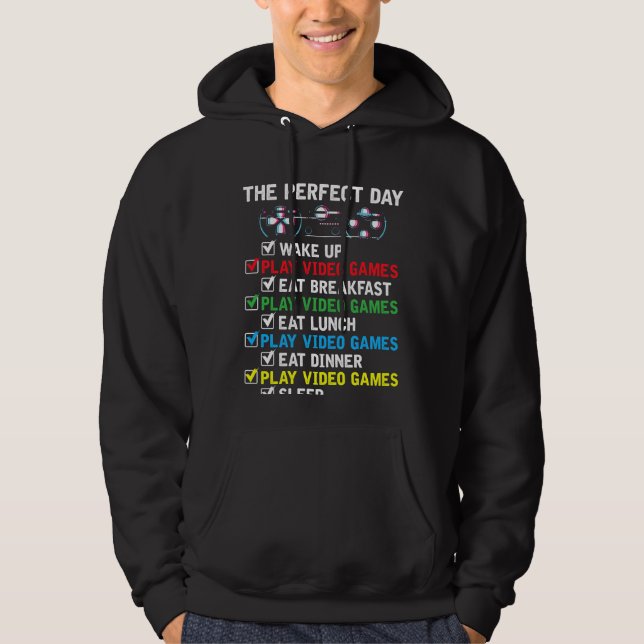 Video Gaming Kids Funny Gamer Hoodie (Vorderseite)