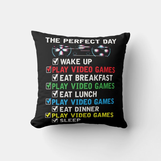 Video Gaming Kids Funny Gamer Kissen (Vorderseite)