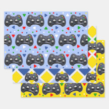 Vidéo Jeu Joueur Cadeau Enveloppement Papier Feuil