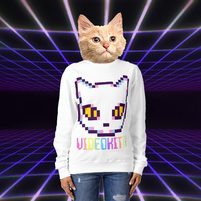 VIDEO KITTY CAT PIXEL ART SWEATSHIRT (Von Creator hochgeladen)