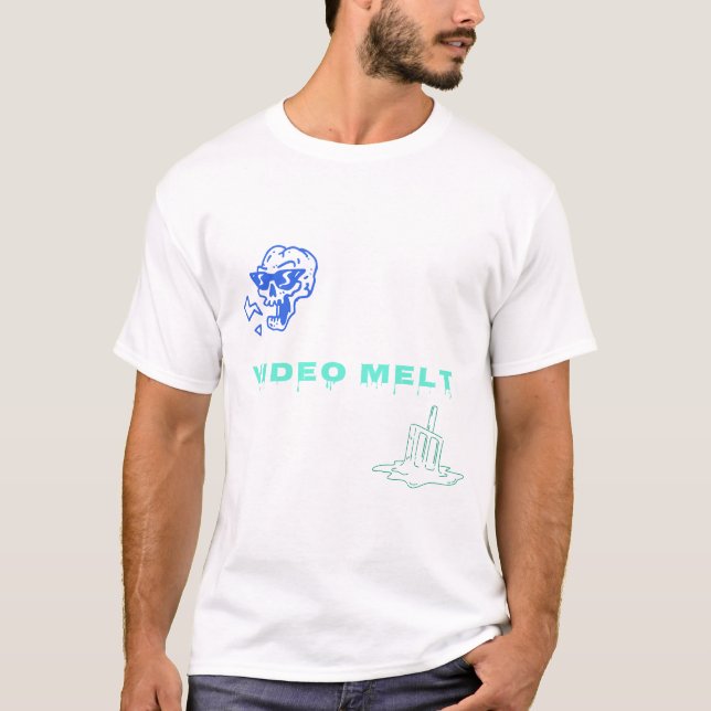 Video Melt T - Shirt (blau) (Vorderseite)