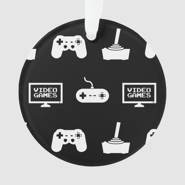 Video-Spiel-themenorientierter Ornament (Vorderseite)