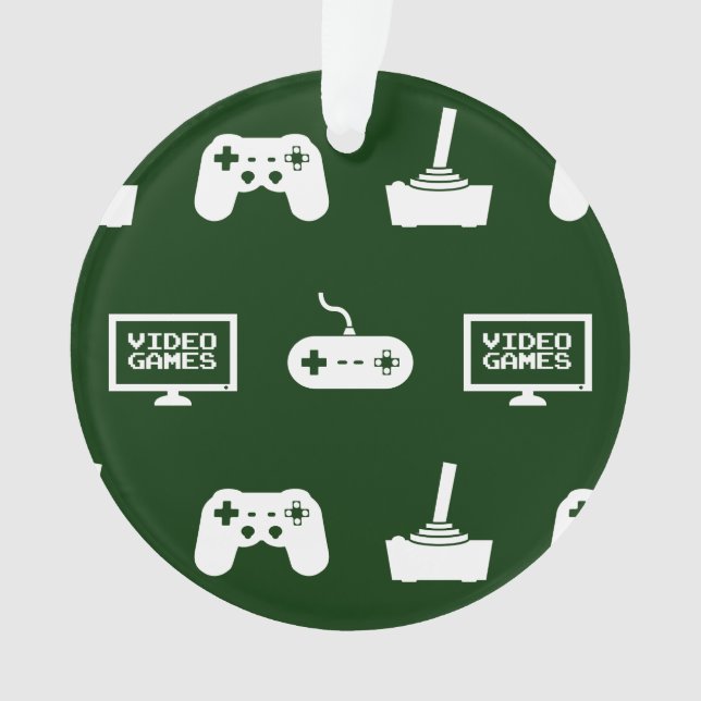 Video-Spiel-themenorientierter Ornament (Vorderseite)