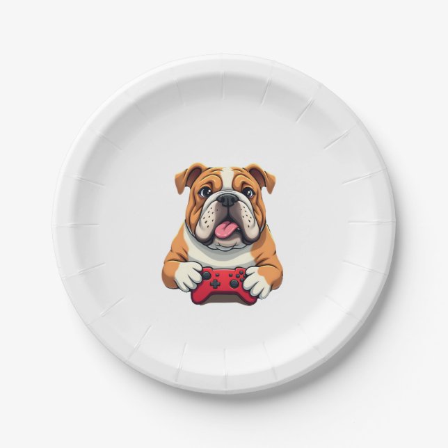 Video-Spiele für Hunde (6) Pappteller (Vorderseite)