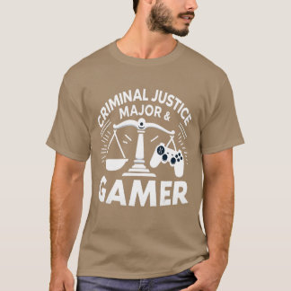 Video-Spieler Strafjustiz-Major Gaming Lustig St T-Shirt