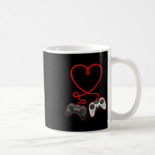 Video-Spieler Valentinstag mit Controllern Herz  Kaffeetasse