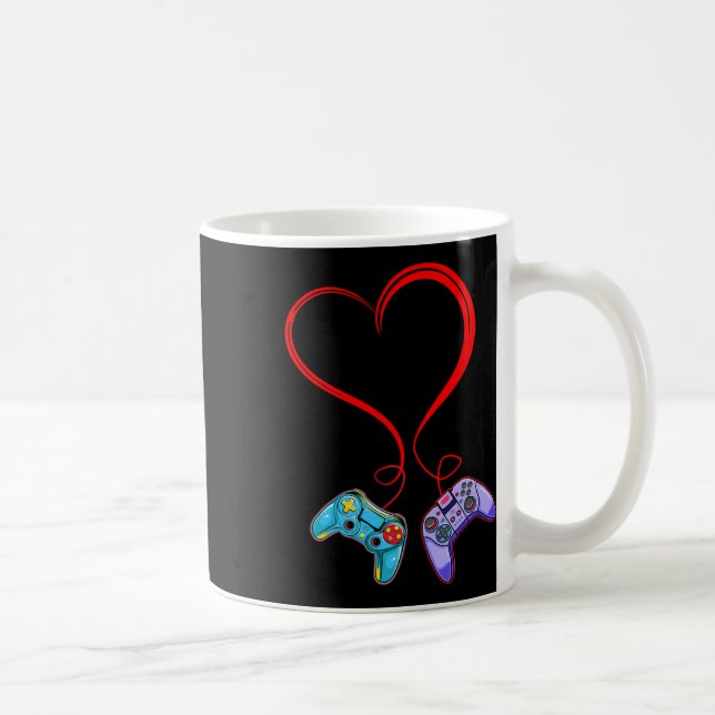 Video-Spieler Valentinstag Videospiel-Controller H Kaffeetasse (Rechts)