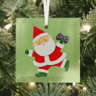 Video-Spieler-Weihnachtsgeschenk-Glas-Ornament Ornament Aus Glas
