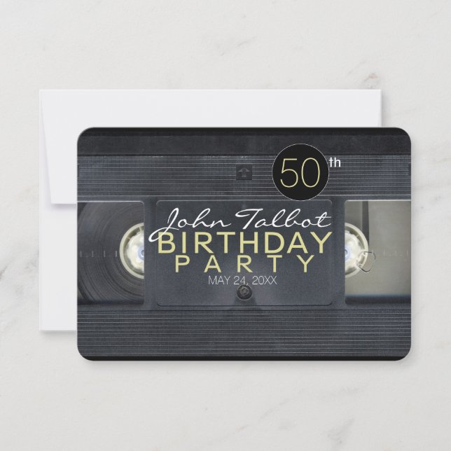 Vidéo Tape 2 VHS 50th Birthday Party Invitation (Devant)