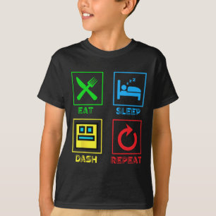 Video-Videowiedergabe für Videospiele Geometrie de T-Shirt