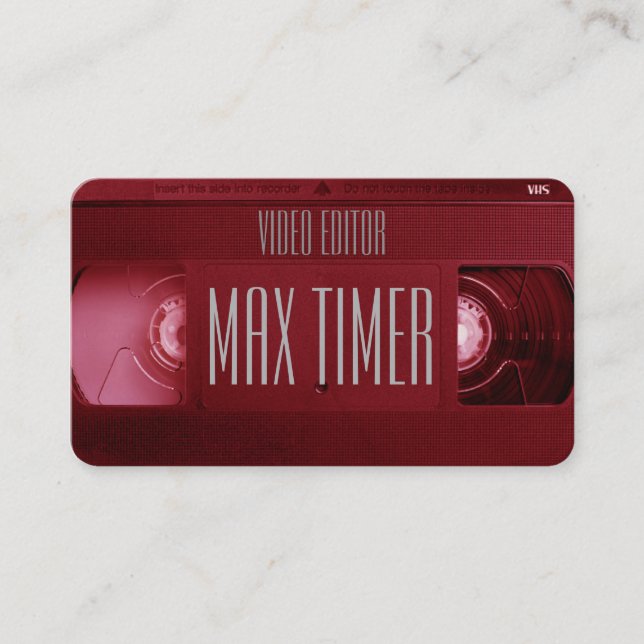 Videobandabdeckung VHS-Kassette Visitenkarte (Vorderseite)