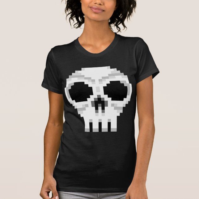 Videogame Death Skull - Pixel Art T-Shirt (Vorderseite)