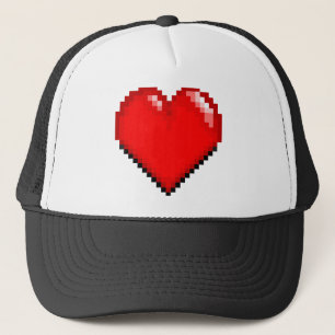 Videogame Life Heart - Pixel Herz Truckerkappe