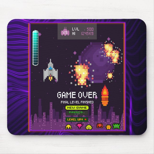 Videogaming Purple Mousepad (Vorne)