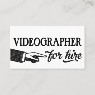 Videograf Geschäftsaufkarten - Cool Vintage Visitenkarte