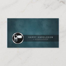 Videografie VideoCamera Icon Grunge Business Card Visitenkarte