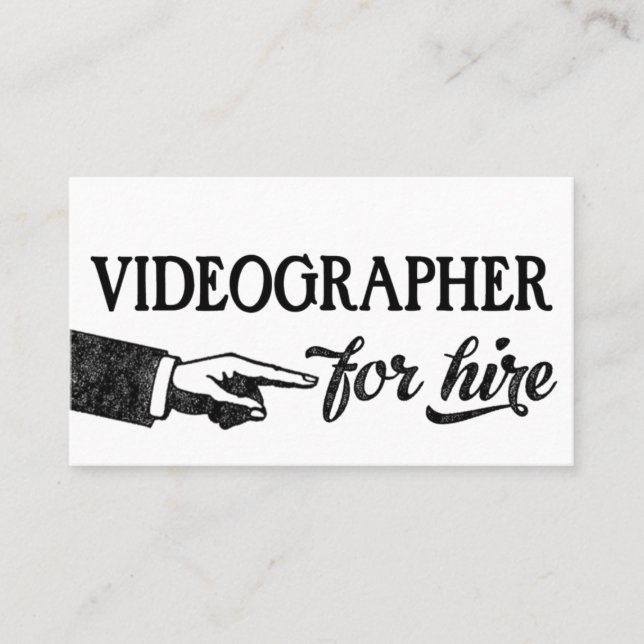 Videografie-Visitenkarten - Cool Vintag Visitenkarte (Vorderseite)