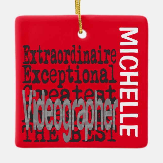 Videografin Extraordinaire CUSTOM Keramikornament (Vorderseite)