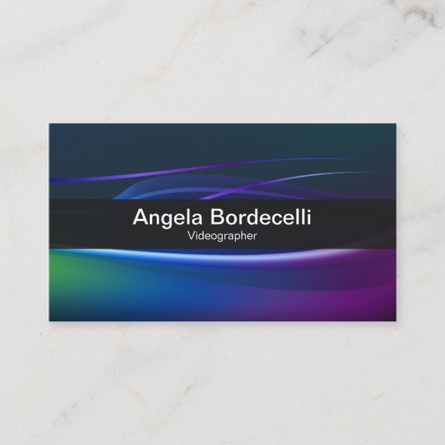 Videographen Business Card Borealis Lights Visitenkarte (Vorderseite)