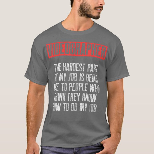 Videographen Leute Videografie Filmmaker Geschenk T-Shirt (Vorderseite)