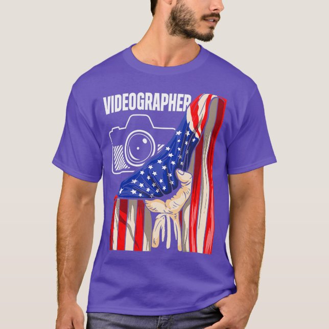 Videographer USA Videographie Filmmaker Geschenk T-Shirt (Vorderseite)