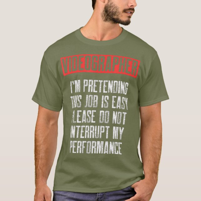 Videographin, der Videografie-Filmemacher vorgibt T-Shirt (Vorderseite)