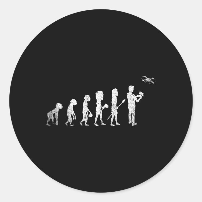 Videographin Quadcopter Drone Pilot Drone Runder Aufkleber (Vorderseite)