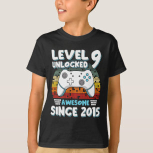 Videospiel 9. Geburtstag Jungen Mädchen Kinder 9 J T-Shirt