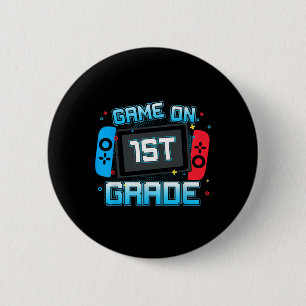 Videospiel auf erstklassigem Gamer Byck To School  Button