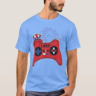 Videospiel-Controller 4. Juli Herz Amerikanische F T-Shirt