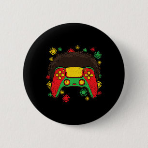 Videospiel-Controller Afro Black History Month Gam Button
