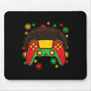 Videospiel-Controller Afro Black History Month Gam Mousepad