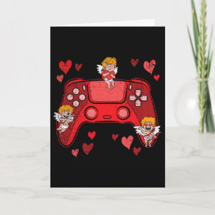 Videospiel-Controller Herz Valentinstag Cute Ga Karte