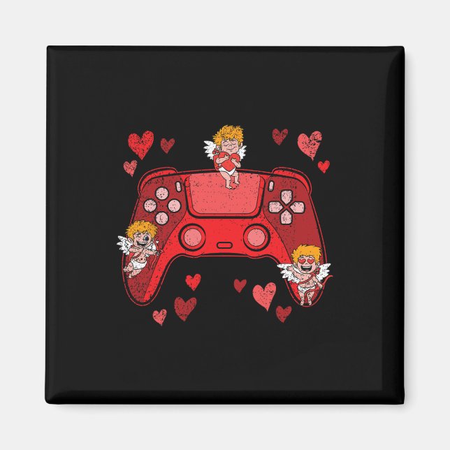 Videospiel-Controller Herz Valentinstag Cute Ga Magnet (Vorne)