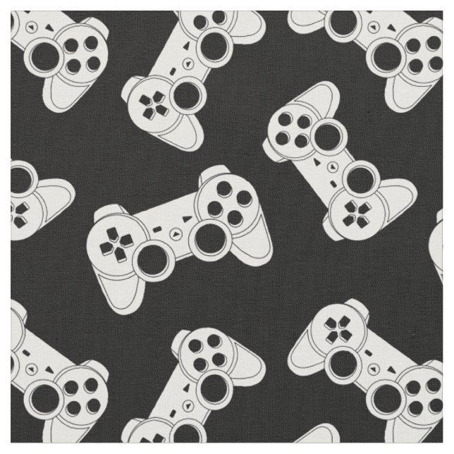 Videospiel-Controller-Musterstoff Stoff (Nahaufnahme)