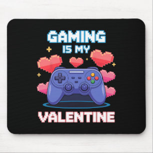 Videospiel-Controller Pixel-Herzen für Valentinsta Mousepad