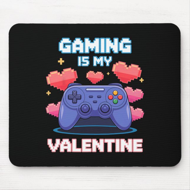 Videospiel-Controller Pixel-Herzen für Valentinsta Mousepad (Vorne)